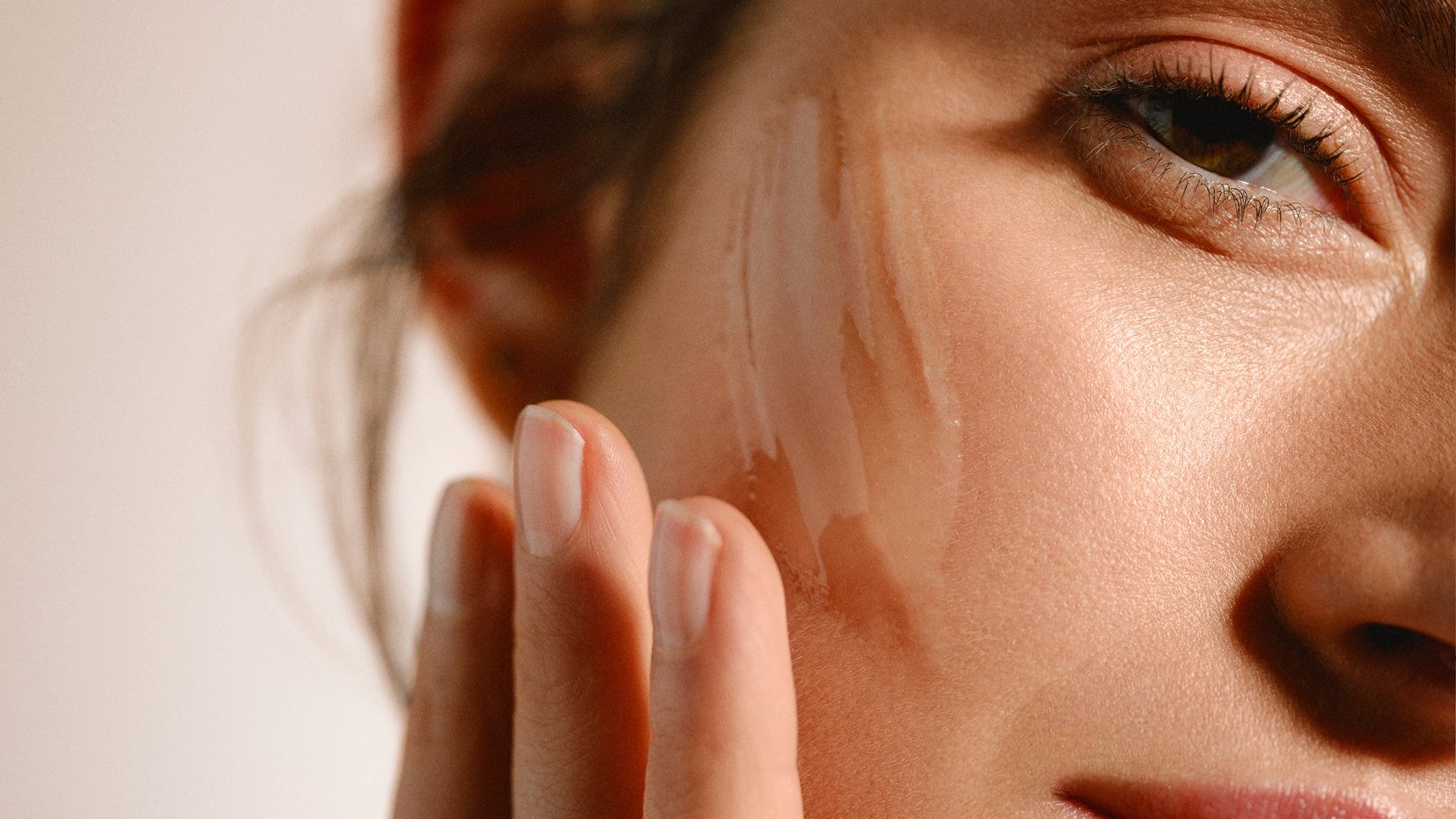 cleanser texture on the cheek