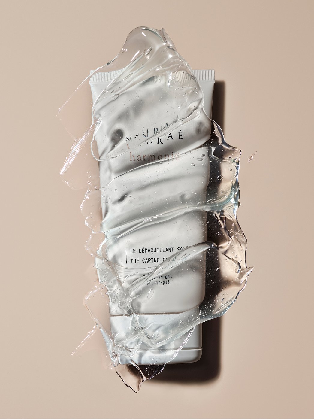 Cleanser packshot with texture around it 