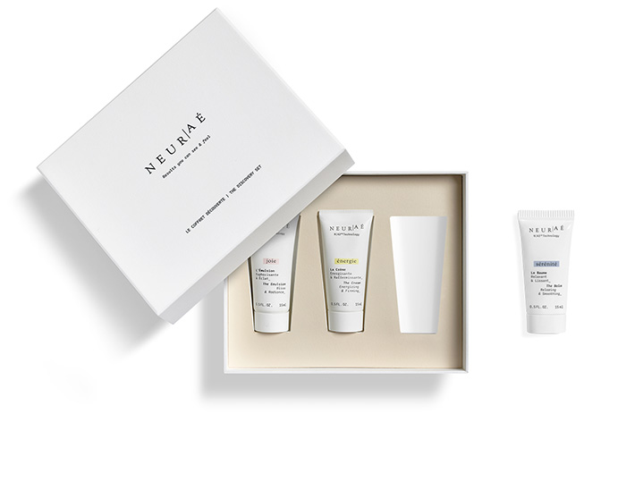 Discovery kit con baume sérénité sul lato destro del kit